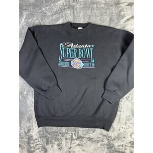 Super Bowl XXVIII Atlanta Super Bowl Georgia Dome Crew Neck Pull Over VTG 1994 L